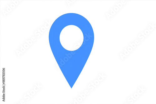Free Download Blue map pointer isolated PNG on transparent background, location pin icon for navigation and travel apps - GFXLoad