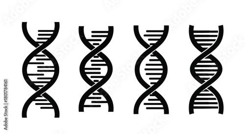 Four dna helix strands for medical science