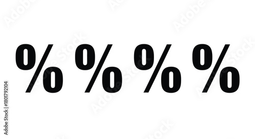 Four percentage signs in a horizontal row
