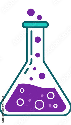 Purple Chemical Solution in Laboratory Beaker