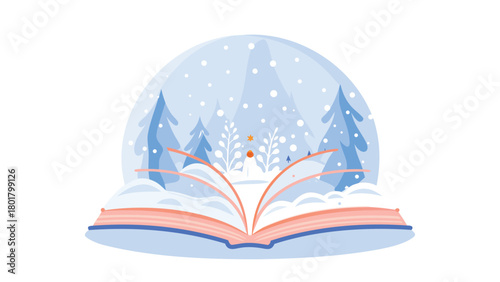 A magical glowing enchanted storybook floats open above a fantastical landscape casting a warm inviting light perfect for fantasy and children s themes