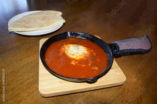 Shakshouka, which is one of Middle esta and North Africa cuisine