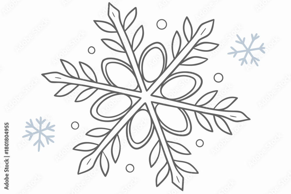 Obraz premium vector illustration of a snowflake