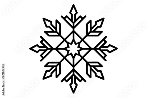 snowflake on a white background