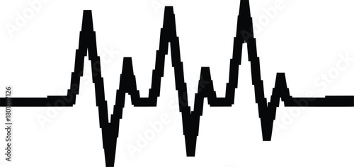 Heartbeat rhythm ekg waveform medical pulse line cardiology health care eps silhouette