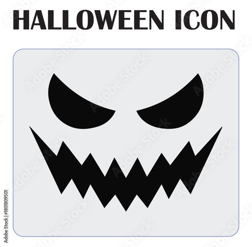 Halloween vector icon illustration showcasing spooky elements like pumpkins, ghosts, bats, and haunted designs, perfect for seasonal graphics and decorations