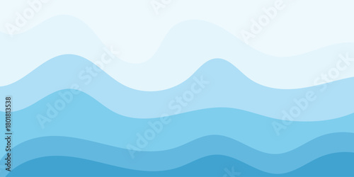 Abstract Water wave vector illustration design background