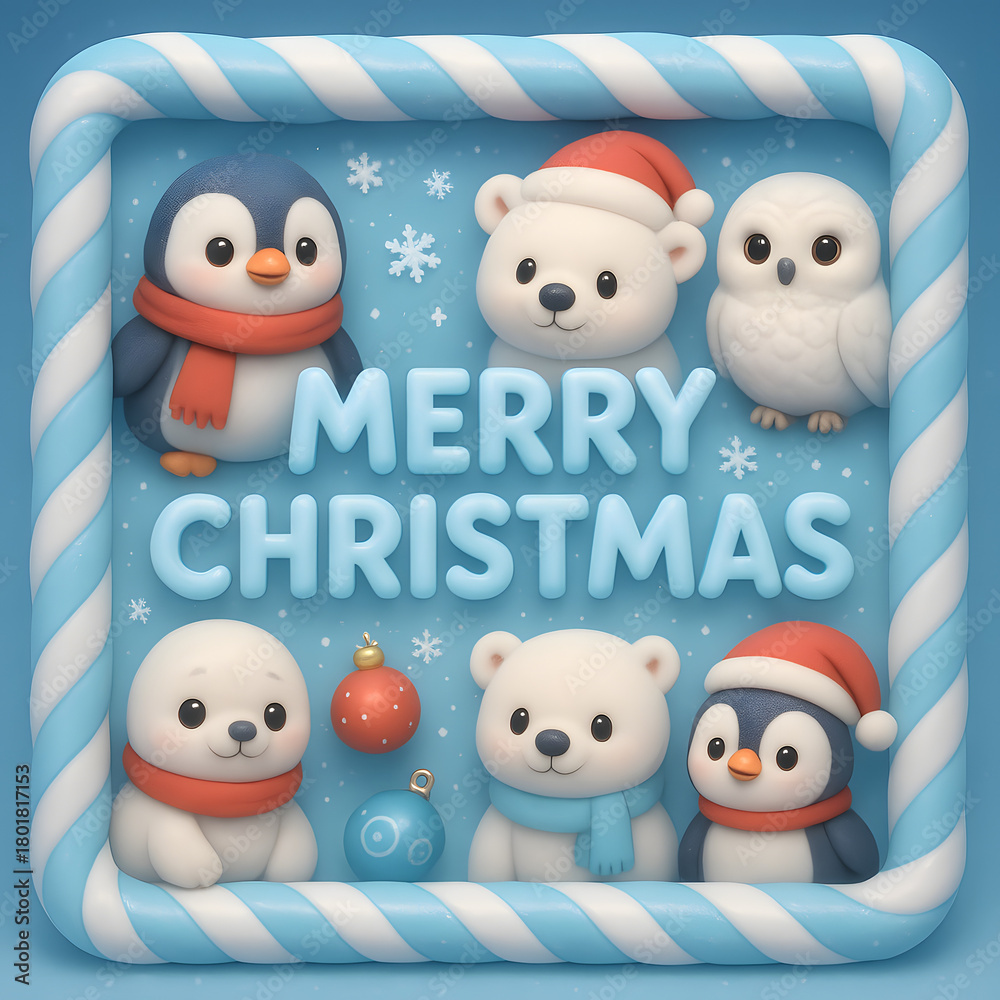 Obraz premium christmas greeting card