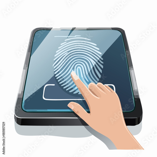 Reconnaissance biométrique, empreinte digitale, main