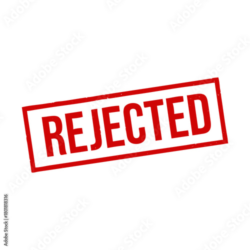 Red Rejected grunge rubber stamp message on white