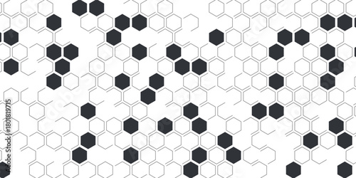 3D black and white hexagon soccer ball pattern background graphic illustration.