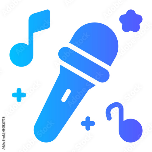 karaoke gradient icon