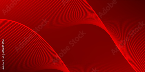 abstract red gradient background. Elegant red vector background with flowing curved lines creating a smooth wave effect. Ideal for modern designs, tech themes, and dynamic visual compositions.