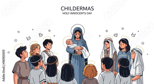 Childermas A depiction of the Holy Innocents Day, a religious illustration