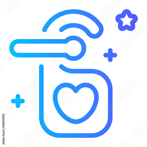 door knob sign gradient icon