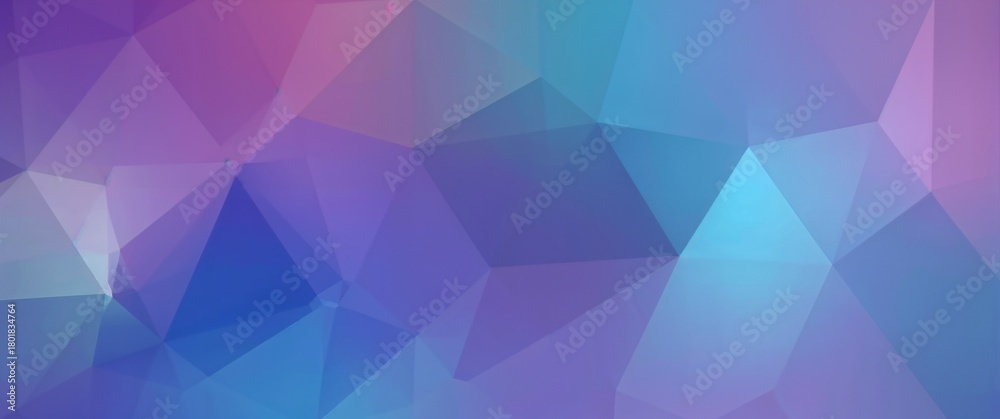 Fototapeta premium Aurora gradient ribbon polygon triangle full color aurora design background