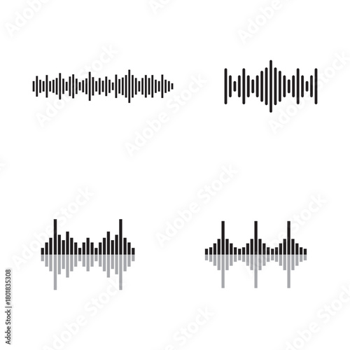 Sound waves vector illustration
