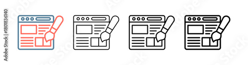 Website Design Icon Collection Set Different Style