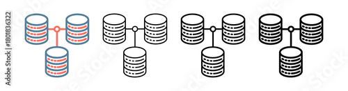 Database Connection Icon Collection Set Different Style