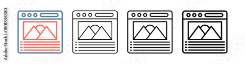 Template Icon Collection Set Different Style