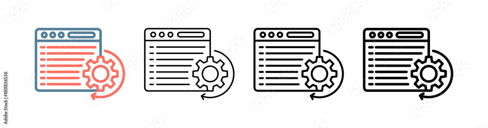 Web Optimization Icon Collection Set Different Style