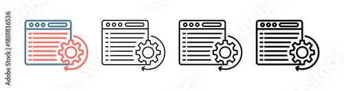 Web Optimization Icon Collection Set Different Style