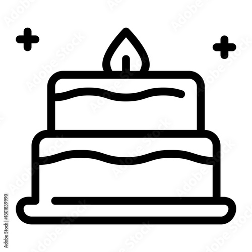 cake line icon