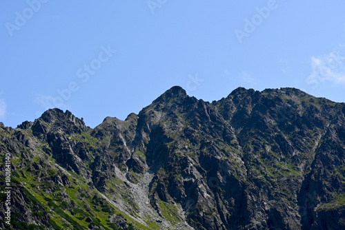 Fototapeta Naklejka Na Ścianę i Meble -  Tatra mountains in Poland. Granaty mountain ridge, part of Orla Perc. Skrajny Granat, Zadni Granat, Posredni Granat peaks. Tatra National Park