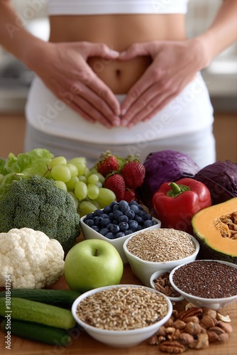 Whole foods and grains for balanced gut health