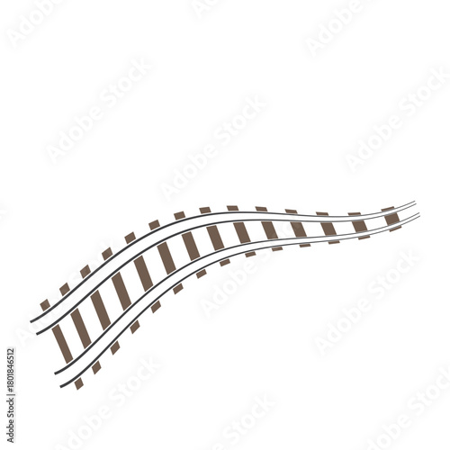 Train tracks vector icon design