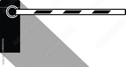Automatic security barrier gate vector illustration access control eps silhouette