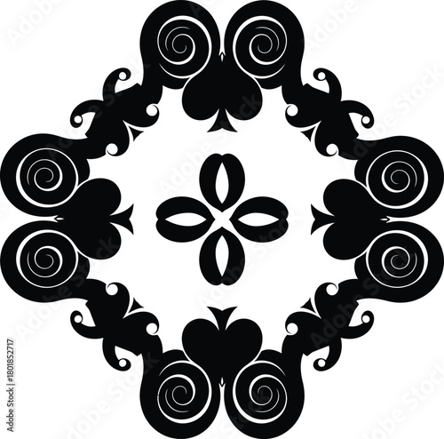 Black and white spade design element vector graphic illustration art eps silhouette