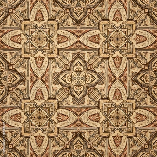 Desert Sand Moroccan Hijab Pattern with Warm Earth Tones