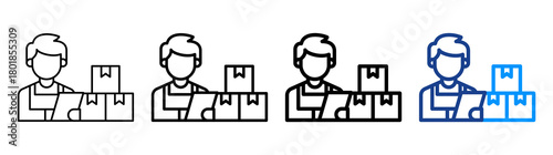 Checking Goods Icon Different Style Outline Collection Set