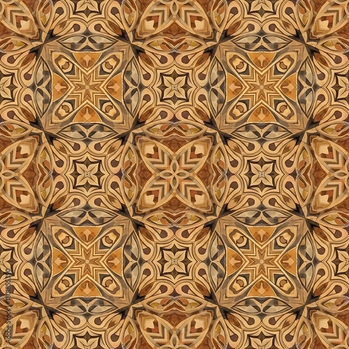 Desert Sand Moroccan Hijab Pattern with Warm Earth Tones