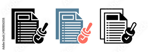 Validation Icon Collection Set  Glyph & Mixed Style  