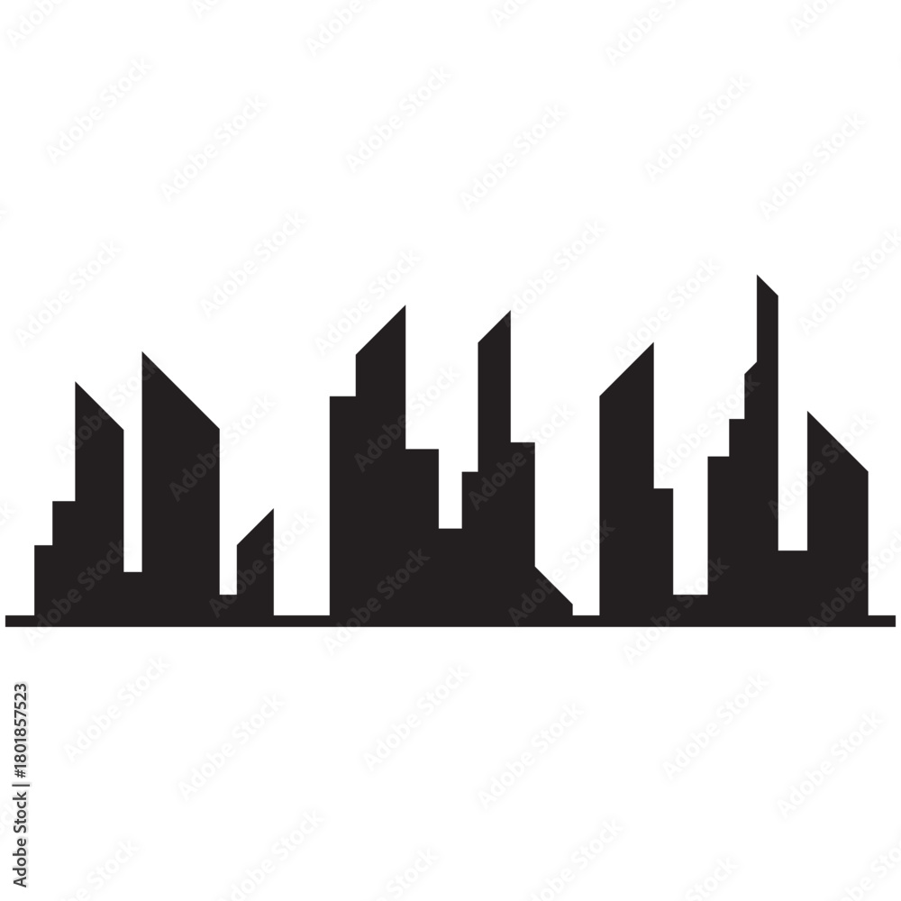 Fototapeta premium Modern City skyline . city silhouette. vector illustration