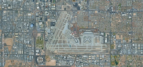 Las Vegas International Airport and Urban Grid