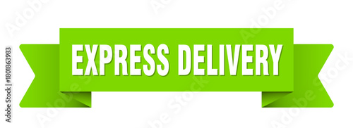 express delivery ribbon isolated on transparent background. express delivery ribbon