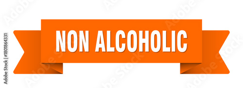 non alcoholic ribbon isolated on transparent background. non alcoholic ribbon