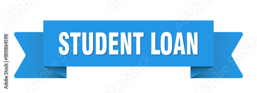 student loan ribbon isolated on transparent background. student loan ribbon