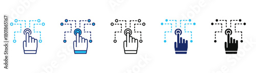 Digital skills icon pack in multiple styles