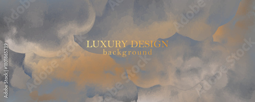 Elegant marble, stone texture. Watercolor, ink vector background with
grey, beige, silver, bronze, gray colors. Luxury soft gradient backdrop.
Chic wall art design. Clouds, sky.