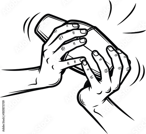 Cocktail shaker illustration hands shaking drink bartender mixology art eps silhouette