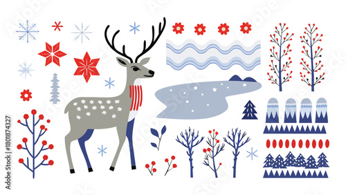 Abstract geometric composition with vibrant color splashes and clean lines suitable for modern graphic design and digital art projects