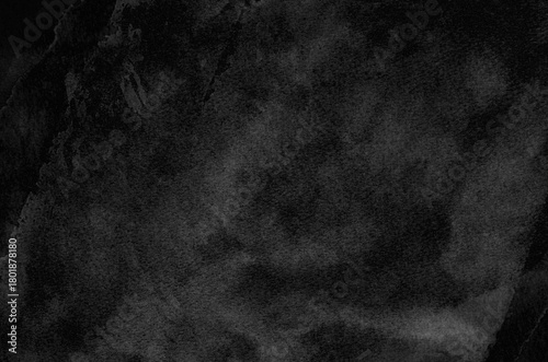Black abstract background in watercolor