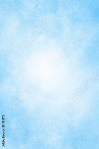 Hand painted blue watercolor background.