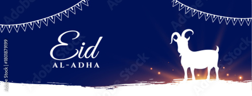eid al adha muslim bakrid festival holiday banner