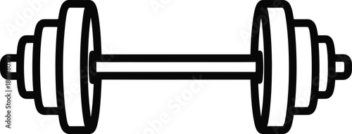 Dumbbell weight lifting fitness exercise equipment workout gym training eps silhouette