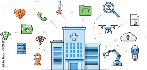 Smart hospital with connected healthcare technology and services